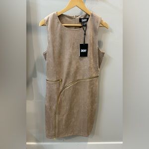 DKNY suede sleeveless dress